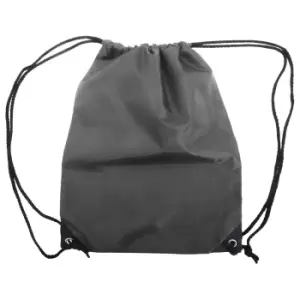 Image of Shugon Stafford Plain Drawstring Tote Bag - 13 Litres (Pack of 2) (One Size) (Dark Grey)
