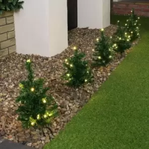 Image of Samuel Alexander - 2 Pack of 6 (12) 30cm LED Lit Premier Christmas Tree Path Lights (15 LEDs Per Tree)