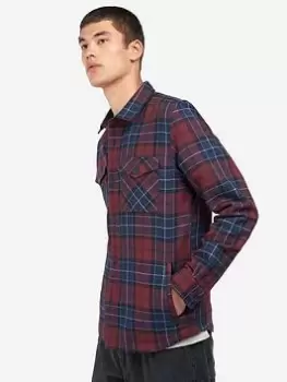 Image of Barbour Cannich Check Overshirt, Red, Size 2XL, Men