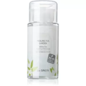 image of The Saem Healing Tea Garden White Tea Eye and Lip Makeup Remover for Sensitive Skin 150ml