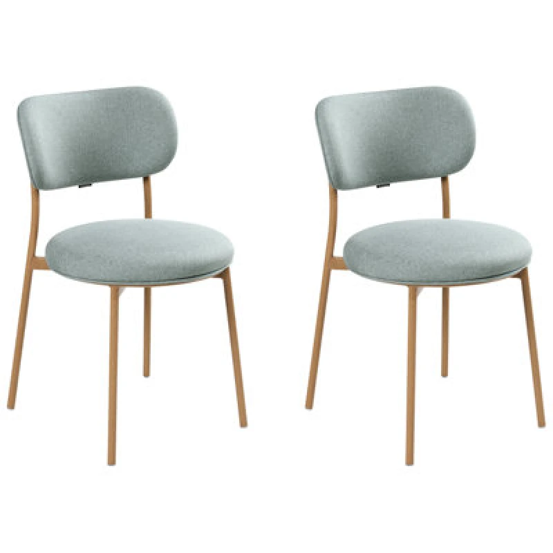Image of Beliani Set Of 2 Dining Chairs Casey Mint Green