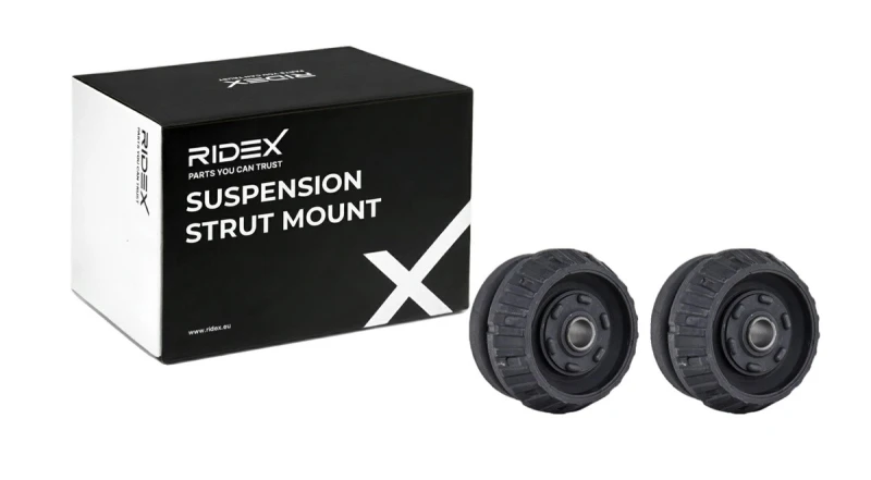 Image of RIDEX 1180S0962 Top strut mount Front Axle, with ball bearing Suspension Strut Support Bearing (1180)
