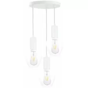 image of Keter Verre Cluster Pendant Ceiling Light White, 30cm, 3x E27