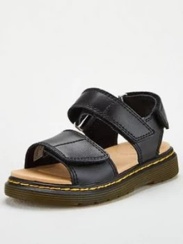 Image of Dr Martens Childrens Romi Sandal - Black, Size 5 Older