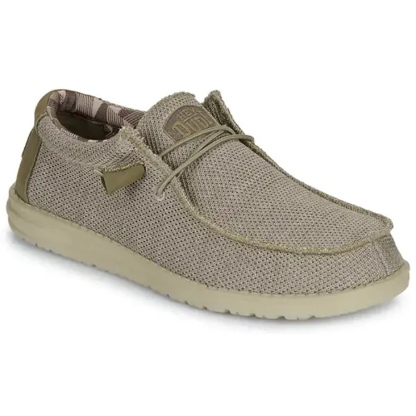 Image of Hey Dude Mens Wally Sox Slip On Trainers Shoes - UK 11 Brown male GDE2663BRO11