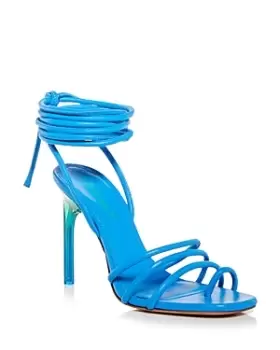 image of Off-White Womens Plexi Strappy High Heel Sandals