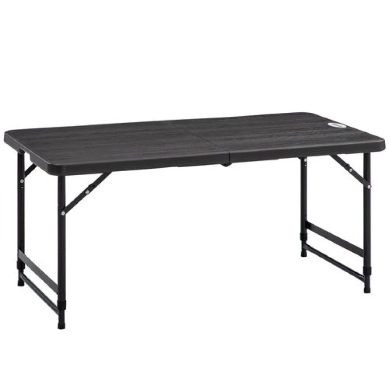 Image of Outsunny Folding Garden Table, Height Adjustable, Grey 84G-005V00CG