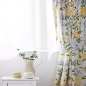 Image of Belledorm Arabella Country Dream Curtains (66 x 54in) (White/Blue/Lemon/Green)