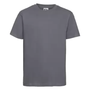 Image of Russell Childrens/Kids Slim Short Sleeve T-Shirt (5-6 Years) (Convoy Grey)
