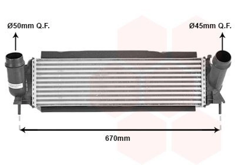 Image of VAN WEZEL Intercooler VAN WEZEL 33014704