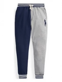 Image of Ralph Lauren Boys Colourblock Big Pony Jogger - Navy, Size 8 Years, S