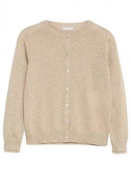 Image of Mintie By Mint Velvet Girls Metallic Cardigan - Gold