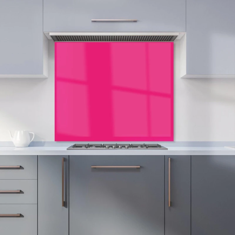 Image of Warren Reed - Designer Vivid Pink Kitchen Splashback Size: 600mm x 750mm Pink Unisex 600mm x 750mm