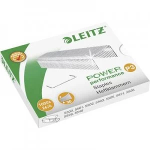 Image of Leitz 26/6 Power Performance P3 5572-00-00 Staple 1000 pcs 1.000 pcs/pack Stapling capacity: 30 sheets