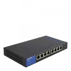 image of Linksys 1GB Unmanaged PoE 8 Port Switch 8LILGS108PUK