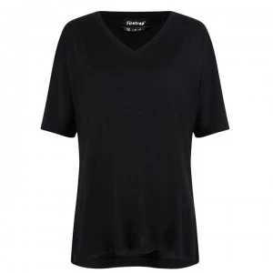 image of Firetrap V Neck T Shirt Womens - Black