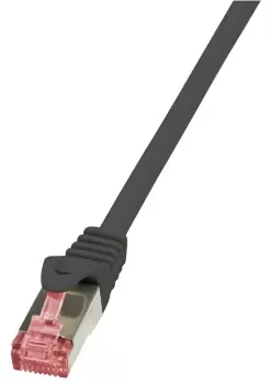 Image of LogiLink Cat.6 S/FTP, 1m networking cable Black Cat6 S/FTP (S-STP)