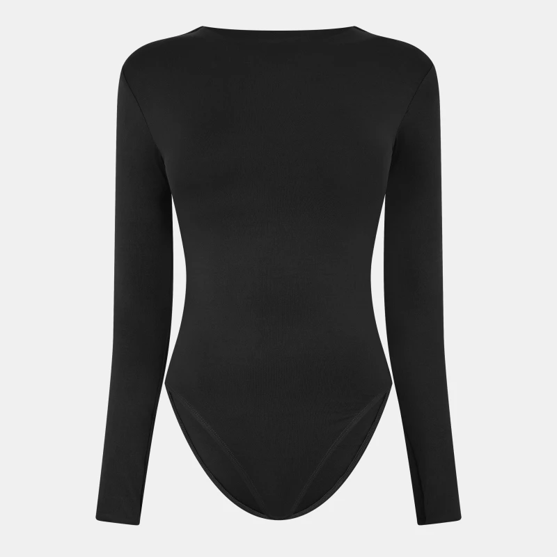 Image of Jack Wills Second Skin Long Sleeve Bodysuit - Black 6