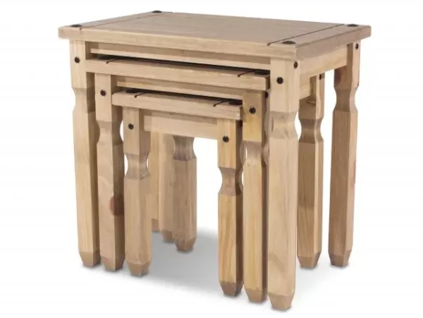 Image of Corona Antique Wax Nest of Tables, Anitque Wax
