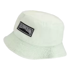 Image of Unisex Linen Mineral Dye Bucket Hat Solid - Boheme - Green - Size XS/S - Vilebrequin