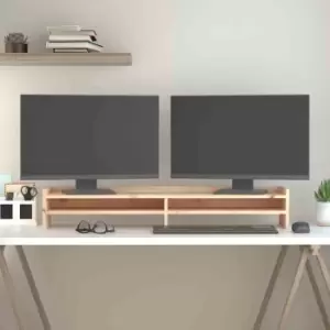 Image of Vidaxl Monitor Stand 100X24X16cm Solid Wood Pine