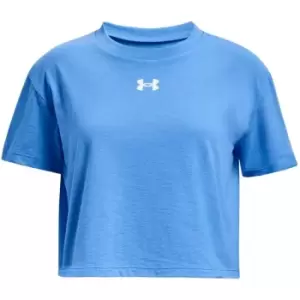 Image of Under Armour Crop Sportstyle Logo Ss - Blue