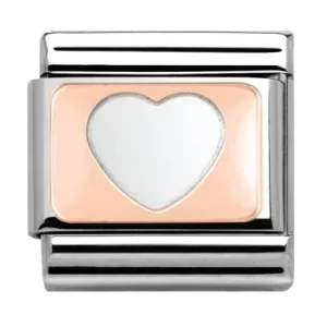 Image of Nomination CLASSIC Rose Gold Heart Charm 430101/08