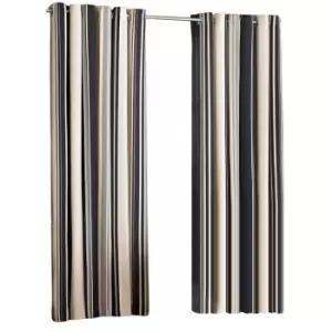 Image of Riva Home Broadway Ringtop Curtains (46x54 (117x137cm)) (Black) - Black