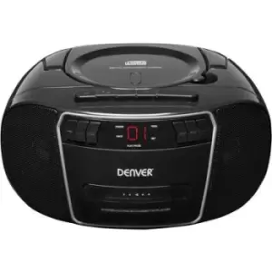 image of Denver TCP-40 Radio CD player FM AUX, CD, Tape Black