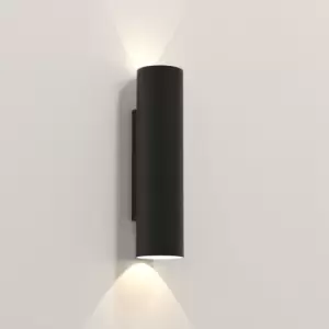 Image of Ava Coastal Outdoor Up Down LED Wall Light Textured Black, GU10