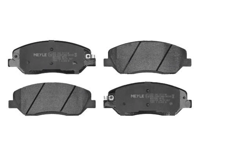 Image of MEYLE 025 243 5117/W Brake pad set Front Axle, with acoustic wear warning, Original Quality, with anti-squeak plate Brake Pad Set,disc brake (402)