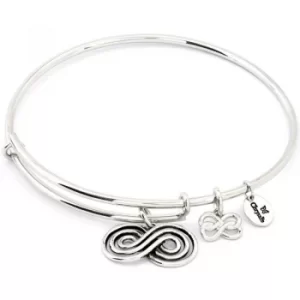Image of Ladies Chrysalis Silver Plated Spirited Infinity Expandable Bangle
