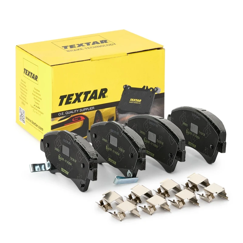 Image of TEXTAR 2466801 Brake pad set Q+ with acoustic wear warning, with accessories Brake Pad Set,disc brake (402)