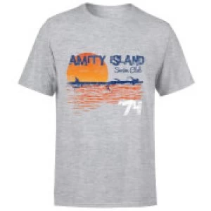 Image of Jaws Amity Swim Club T-Shirt - Grey - 3XL