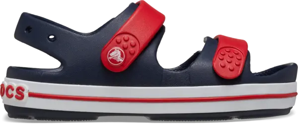 Image of Crocs Kids Toddler Crocband Cruiser Sandals Navy / Varsity Red C10