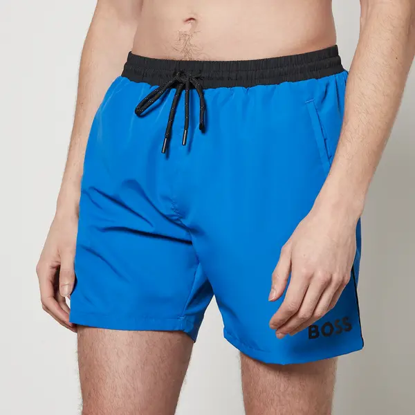 Image of BOSS Swimwear Starfish Shell Swimming Trunks - M Blue Swimwear and Beachwear male 50515191-423 M