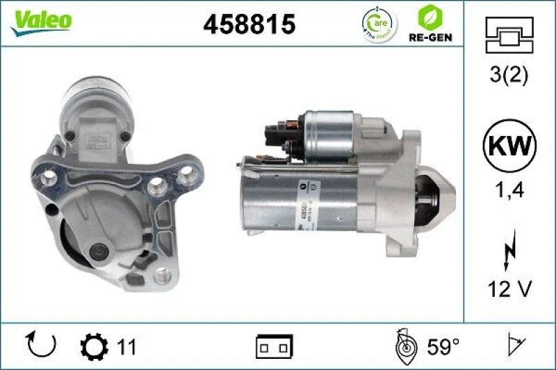 Image of Starter motor VALEO 458815