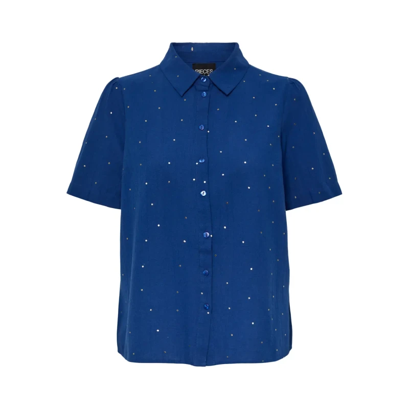 Image of Pieces Woman's shirt Pieces Vilma Bleu Female S