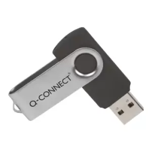 image of 32GB USB 2.0 Swivel Flash Drive Silver/Black