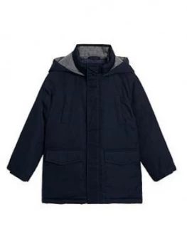 Image of Mango Boys Hooded Coat - Navy