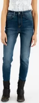 Image of Rokker Rokkertech High Waist Ladies Motorcycle Jeans, blue, Size 27 for Women, blue, Size 27 for Women