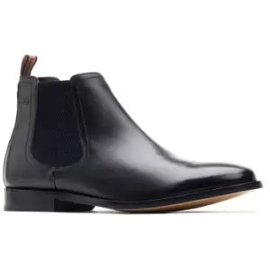 Image of Base London Mens Lynch Pull Up Leather Plain Chelsea Boots UK Size 10 (EU 44)