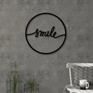 Image of Smile Black Decorative Metal Wall Accessory