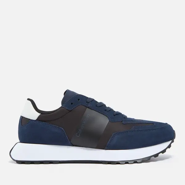 Image of Calvin Klein Mens Suede Running Trainers - UK 11 Black Trainers male HM0HM00497 11