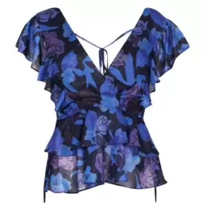 Image of Ted Baker Rowyn Frill Top - Blue