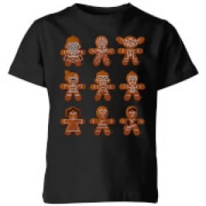 Image of Star Wars Gingerbread Characters Kids Christmas T-Shirt - Black - 11-12 Years