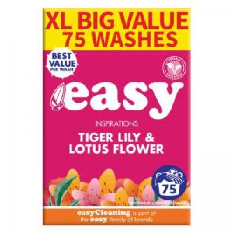 Image of Easy Washing Bio Tiger Lily & Lotus Laundry Detergent Powder - 5100g EASY-125668