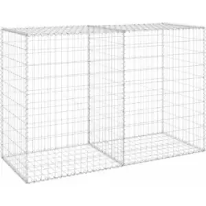 Image of Gabion Wall with Covers Galvanised Steel 150x60x100cm Vidaxl Silver