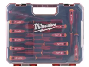 Image of Milwaukee 4932479095 Tri-Lobe VDE Screwdriver 12pc Set