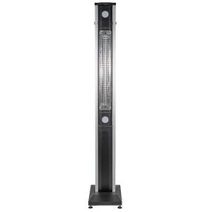 image of La Hacienda Aruba Multi-Position Remote Control Heater - Black & Silver Effect